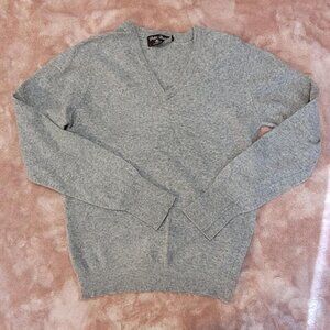 Grey Peter Barton's Pure Cashmere V-neck sweater vintage